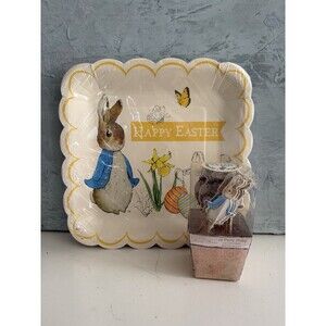 Meri Meri Beatrix Potter Peter Rabbit Paper Plates Scallop 12 Cupcake Picks (24)